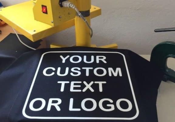 Custom text or logo